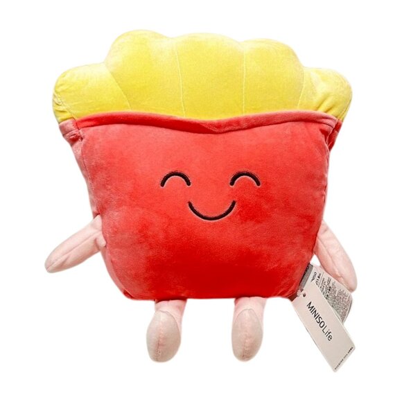 Miniso Life French Fries Plush Pink Yellow 14 inch Food Series w Tag - Picture 1 of 8